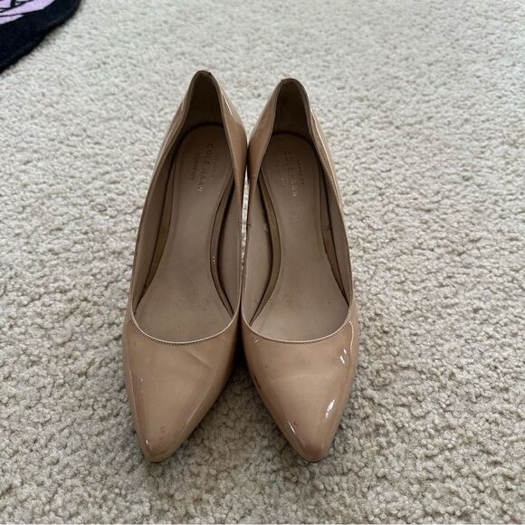 Cole Haan Tan/Nude Shiny Career Pumps/Heels - Picture 9 of 13